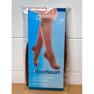 FootSmart Graduated Support Knee Highs Moderate 15-20 mmHg Beige Sz 5.5-7.5